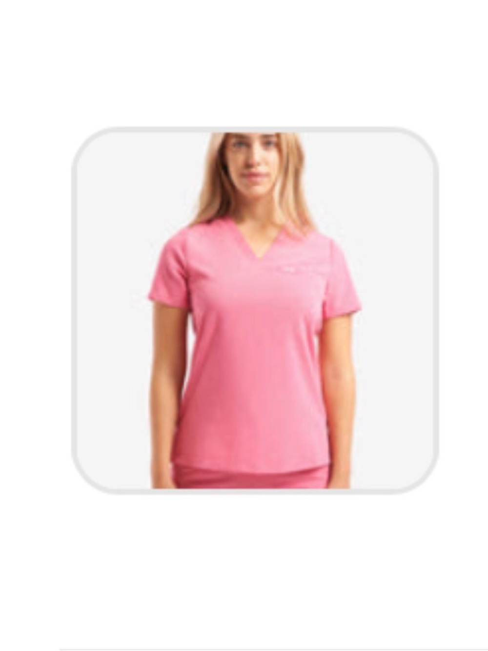 Women's Pink V-Neck Short Sleeve Tee